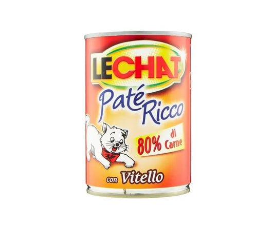 Monge LeChat Paté Ricco con Vitello Lattina 400g Gatti - Animaliapet