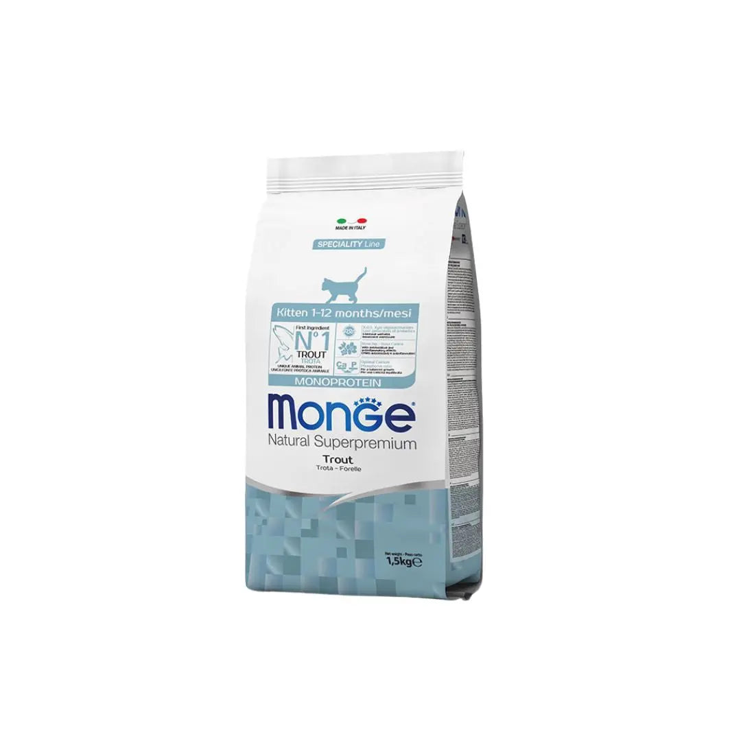 Monge Kitten Monoprotein Trota 1,5Kg Gattini - Animaliapet