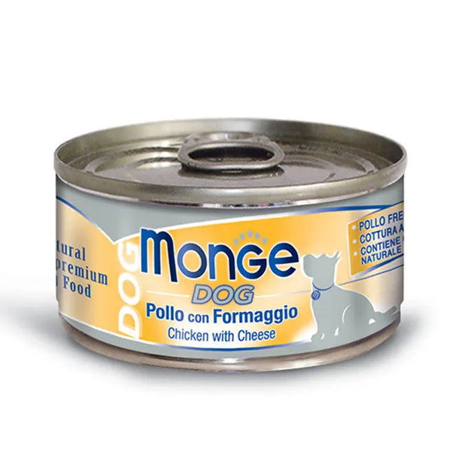 Monge Dog Natural Pollo Con Formaggio Lattina 95g Cani AdultiLattina Umido CaniAnimaliapet