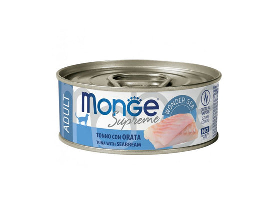 Monge Supreme Adult Tonno con Orata Lattina 80g Gatti - Animaliapet