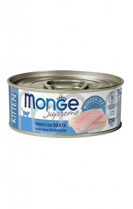 Monge Supreme Kitten Tonno con Orata Lattina 80g Gattini - Animaliapet