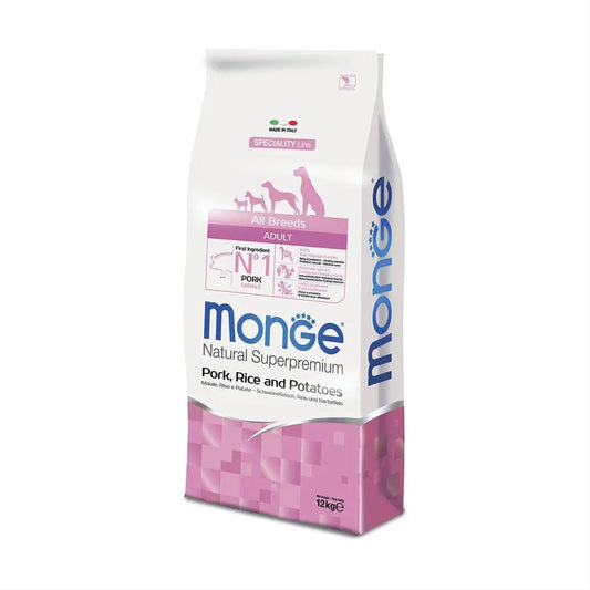 Monge All Breed Adult Maiale Riso e Patate 12Kg CrocchetteCrocchette CaniAnimaliapet