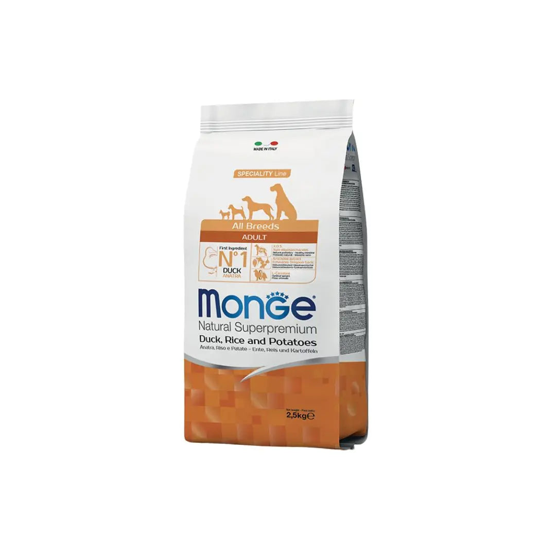 Monge SpecialityLine All Breed Adult Anatra, Riso e Patate 2,5Kg CroccCrocchette CaniAnimaliapet