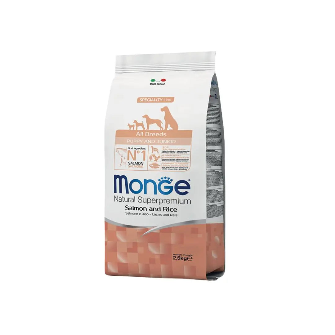 Monge Puppy All Breeds Salmone e Riso 2,5Kg Crocchette CaniCrocchette CaniAnimaliapet