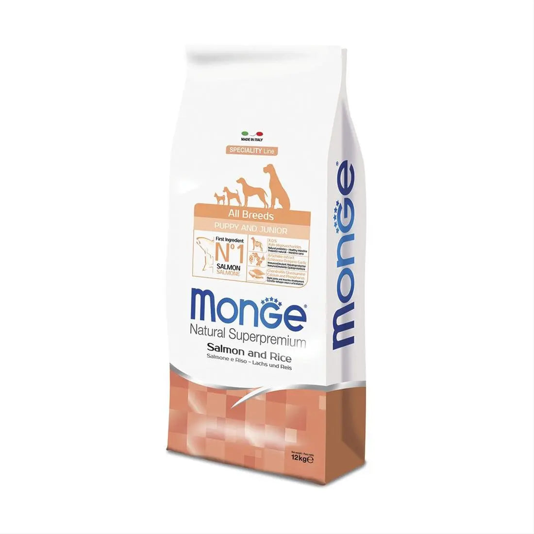 Monge Speciality Line All Breeds Puppy Salmone e Riso 12Kg CrocchetteCrocchette CaniAnimaliapet