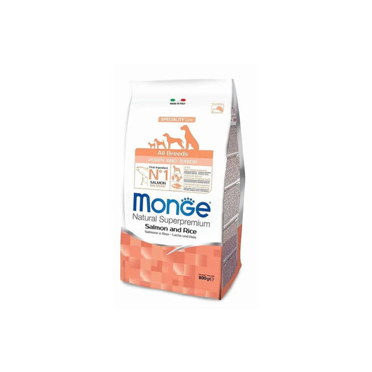 Monge Natural Puppy Salmone e Riso 800g Crocchette Cuccioli - Animaliapet