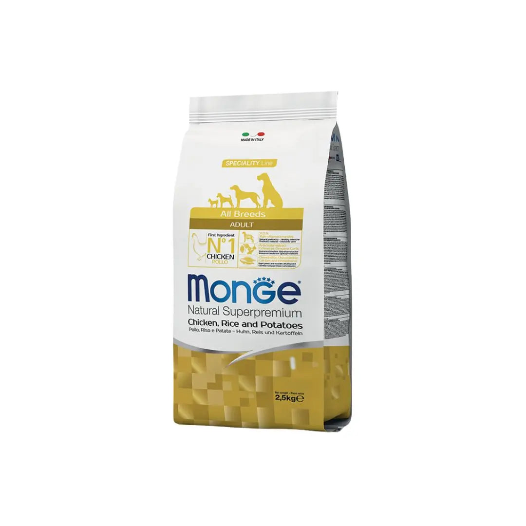 Monge All Breeds Adult Pollo Riso e Patate 2,5Kg Crocchette CaniCrocchette CaniAnimaliapet