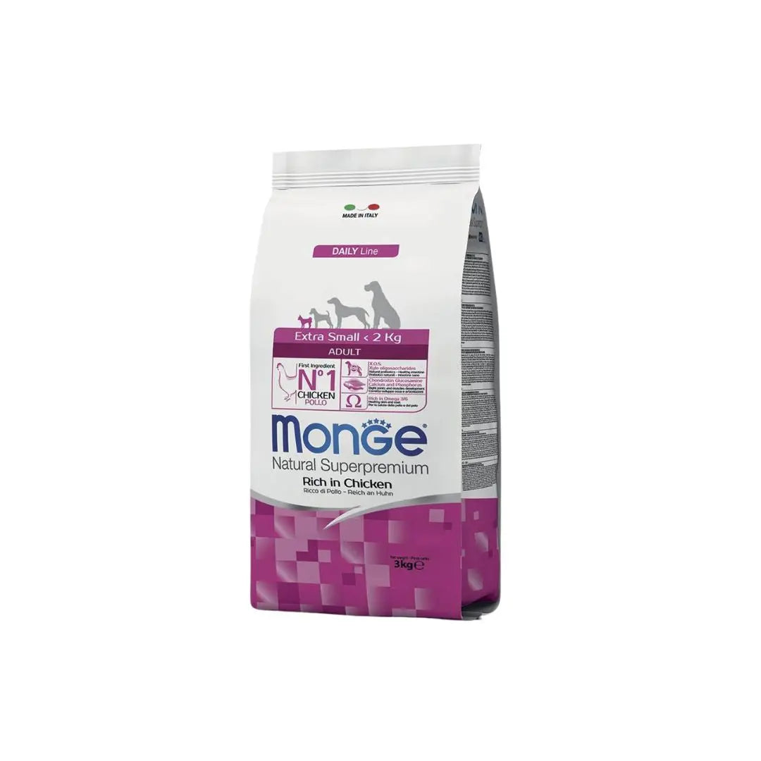 Monge Extra Small Adult Pollo 3Kg Crocchette Cani Adulti - Animaliapet