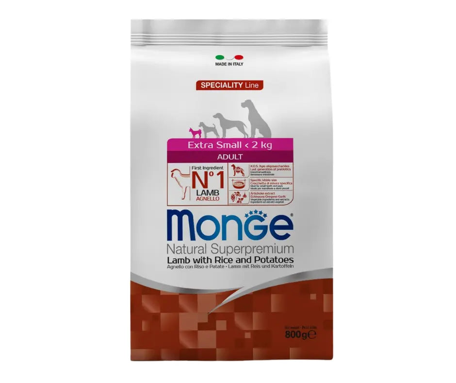 Monge SpecialityLine Extra Small Agnello Riso Patate 800g Cani Mini AdCrocchette CaniAnimaliapet