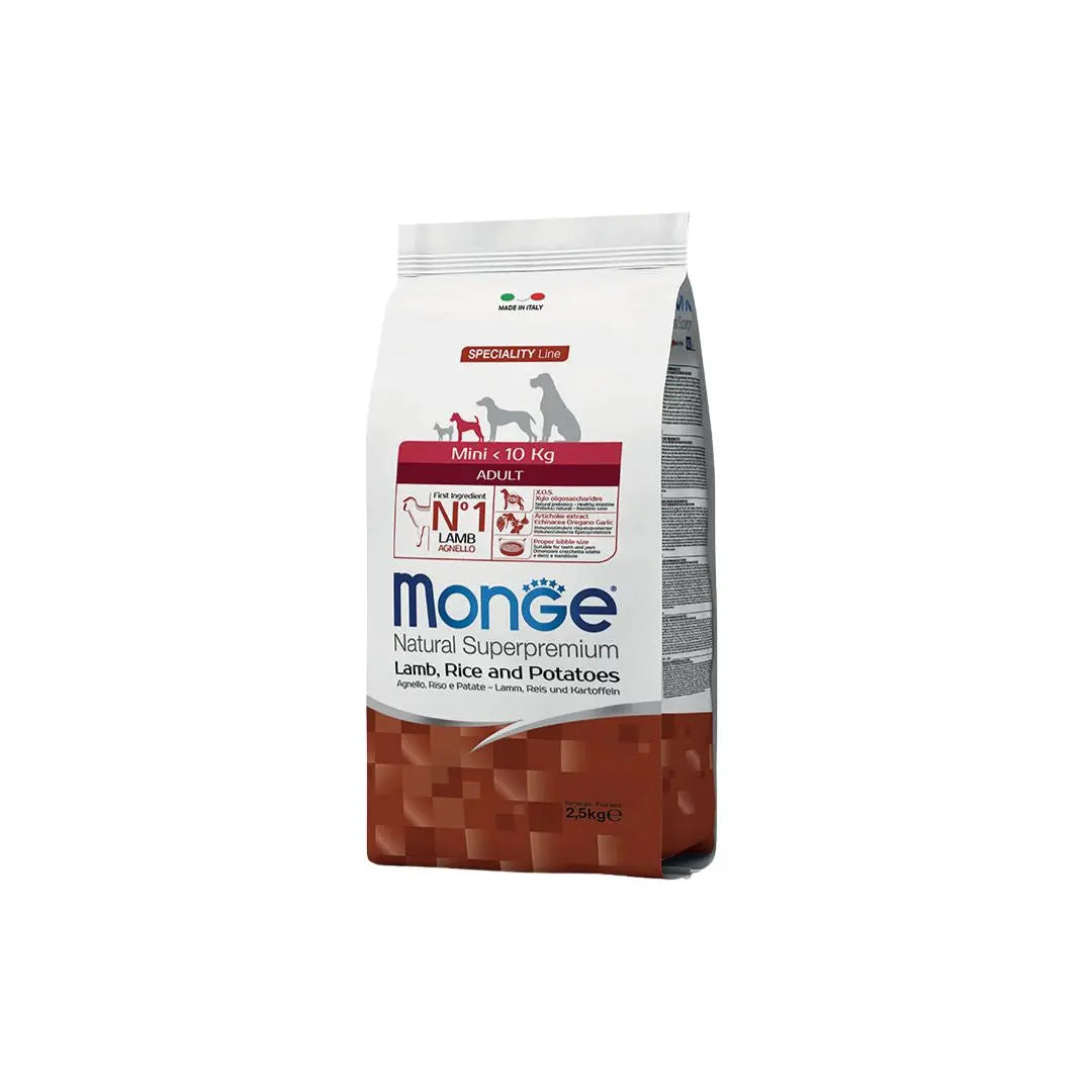 Monge SpecialityLine Mini Adult Agnello Riso e Patate 2,5Kg CrocchetteCrocchette CaniAnimaliapet