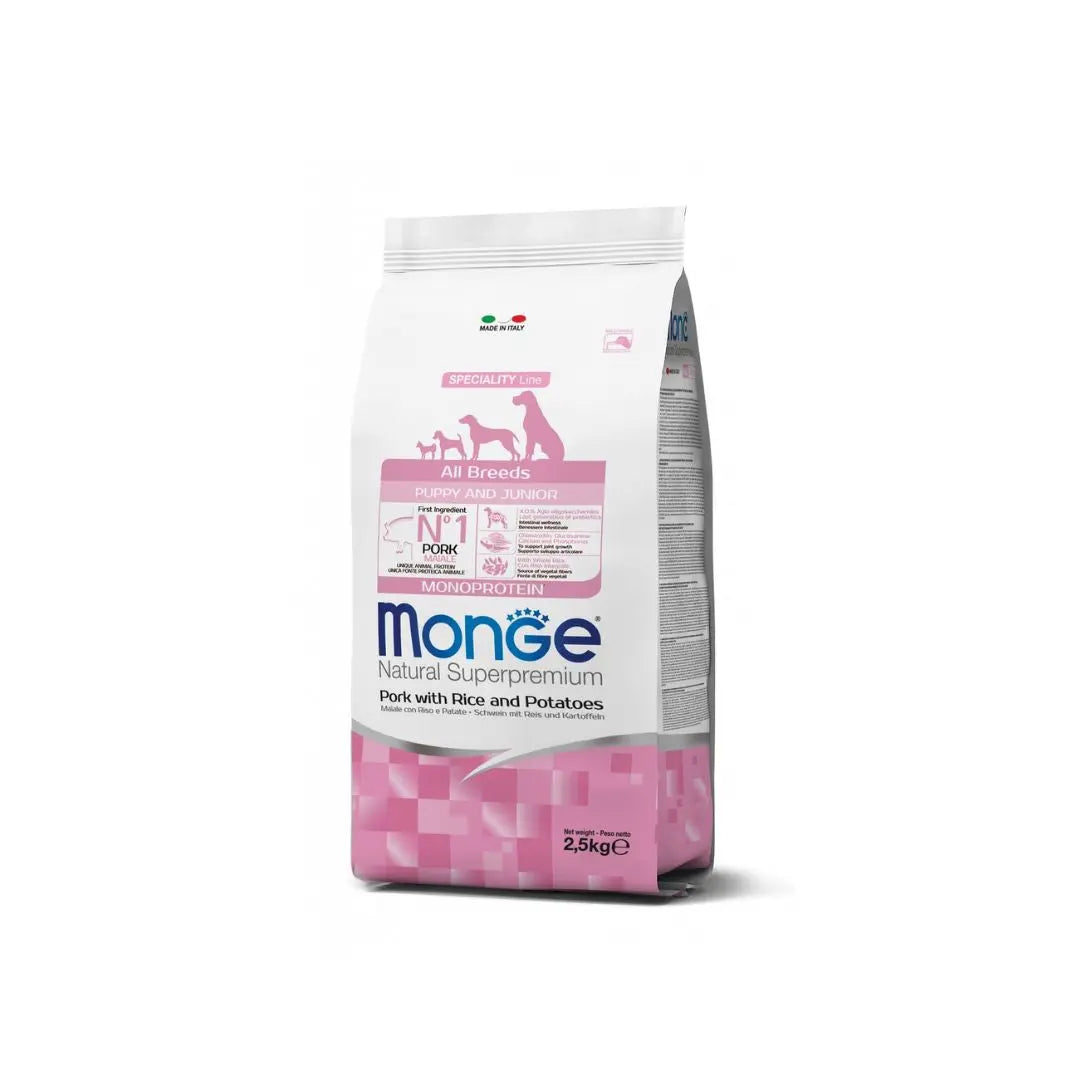 Monge SpecialityLine All Breeds Puppy Maiale Riso Patate 2.5Kg Cani Cuccioli - Animaliapet