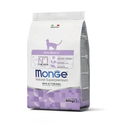 Monge Sterilised Pollo 400g Crocchette Gatti Adulti - Animaliapet