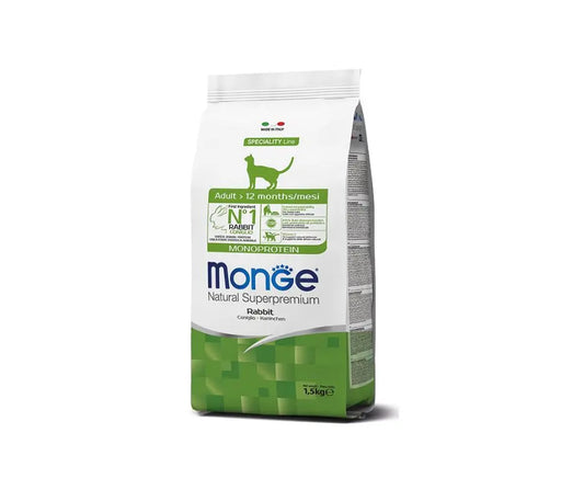 Monge Monoprotein Coniglio 1.5Kg  Crocchette GattiCrocchette GattiAnimaliapet