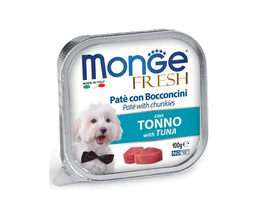 Monge Fresh Tonno Paté e Bocconcini Vaschetta 100g Cani AdultiVaschetta Umido CaniAnimaliapet