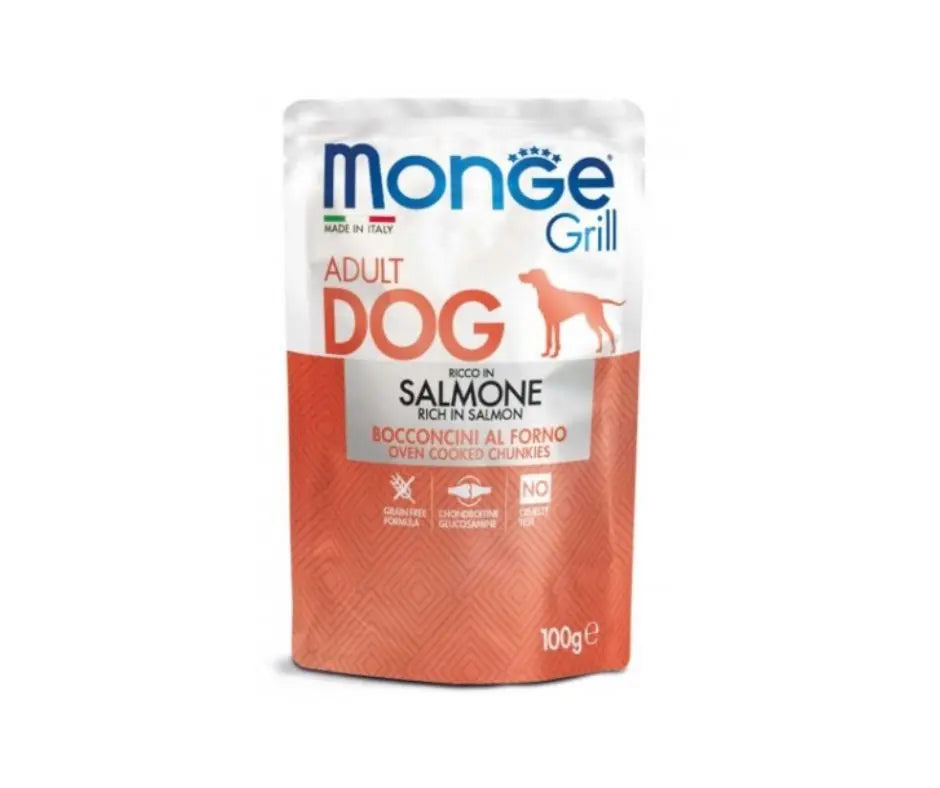 Monge Grill Bocconcini Con Salmone Bustine Da 100g Cani Adulti Monge