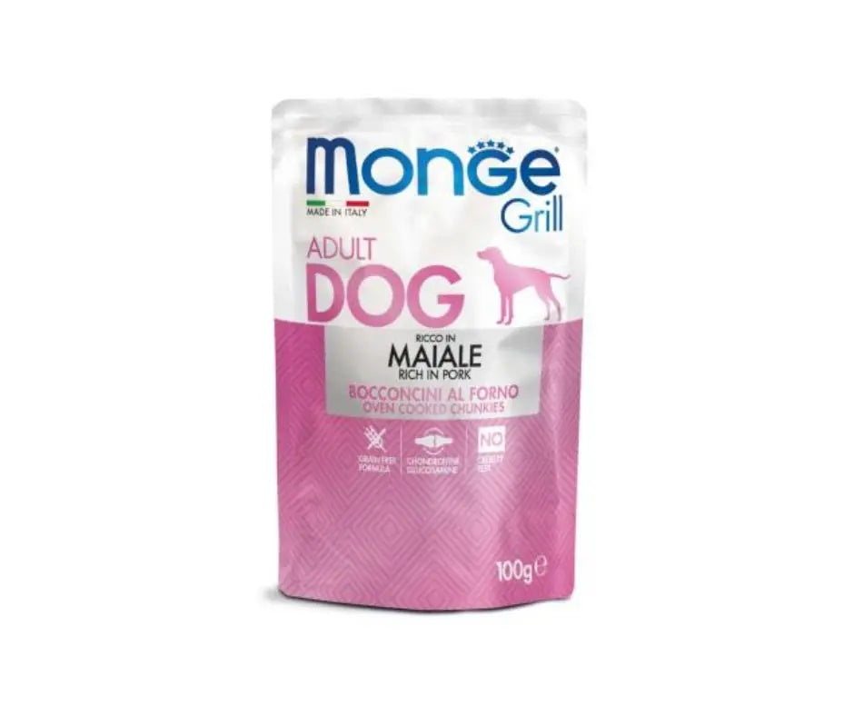 Monge Grill Bocconcini Con Maiale Bustine Da 100g Cani Adulti Monge