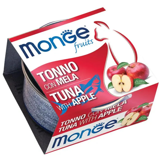 Monge Fruits Tonno con Mela Lattina 80g Gatti AdultiLattina Umido GattiAnimaliapet