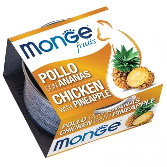 Monge Fruits Pollo Con Ananas Lattina 80g Gatti Adulti - Animaliapet