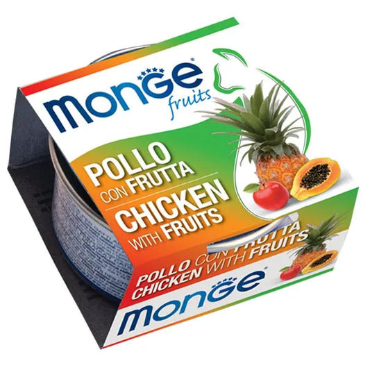 Monge Fruits Pollo Con Frutta Lattina 80g Gatti AdultiLattina Umido GattiAnimaliapet