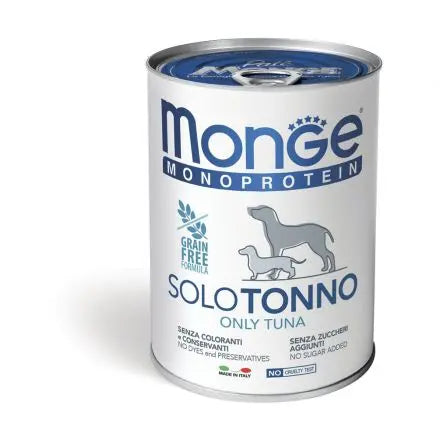 Monge Monoprotein Patè Solo Con Tonno Scatolette Da 400g Cani AdultiLattina Umido GattiAnimaliapet