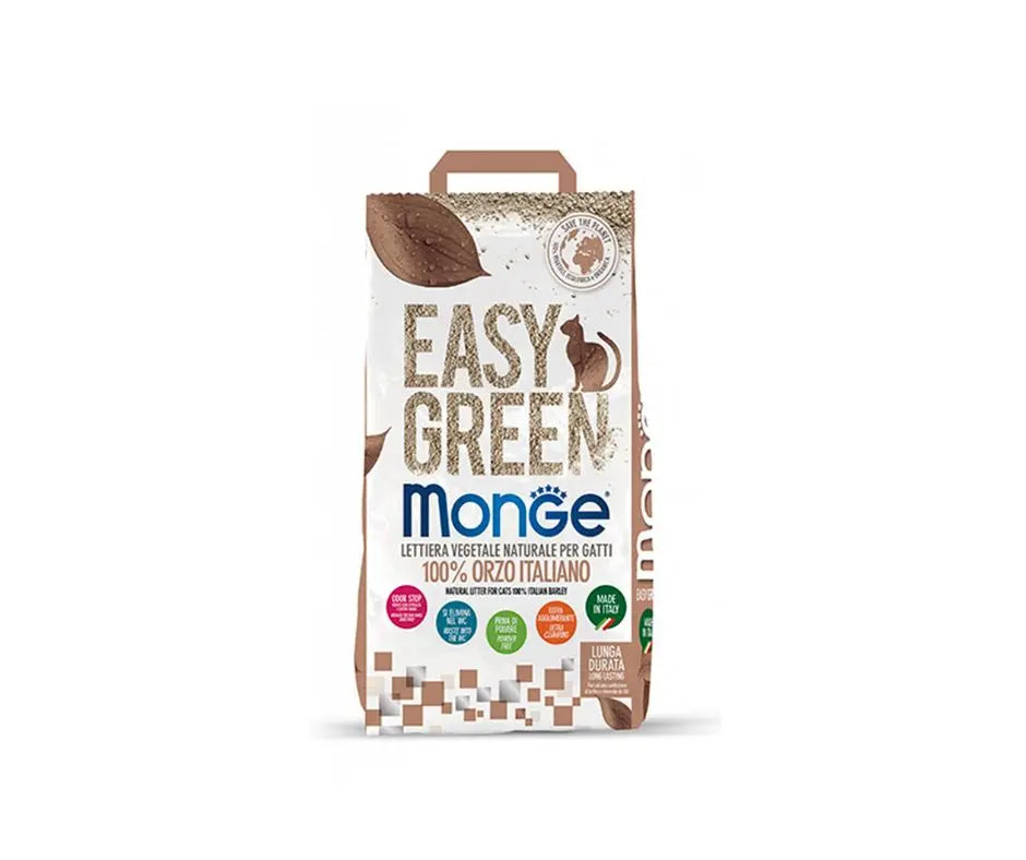 Monge Lettiera Easy Green Orzo Italiano 3.8Kg per Gatti - Animaliapet