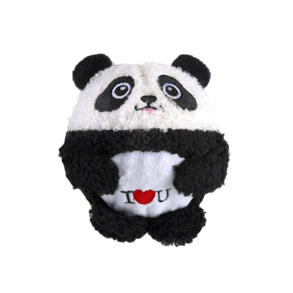 Gimdog ILOVEYOU Panda Peluche con Palla Interna Giochi per Cani