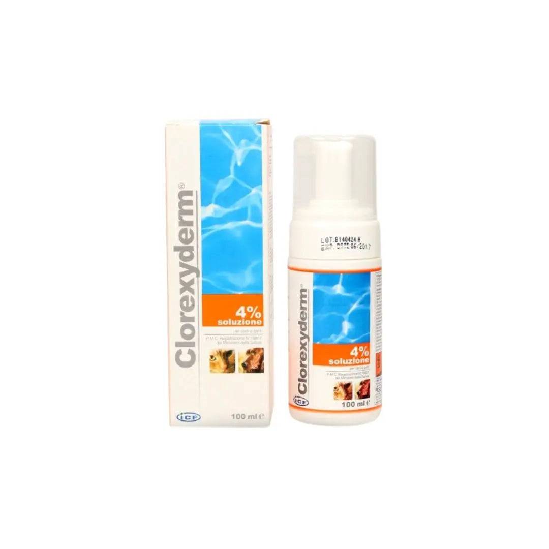 Drn Clorexyderm Soluzione 4% 100ml per Cani e Gatti - Animaliapet