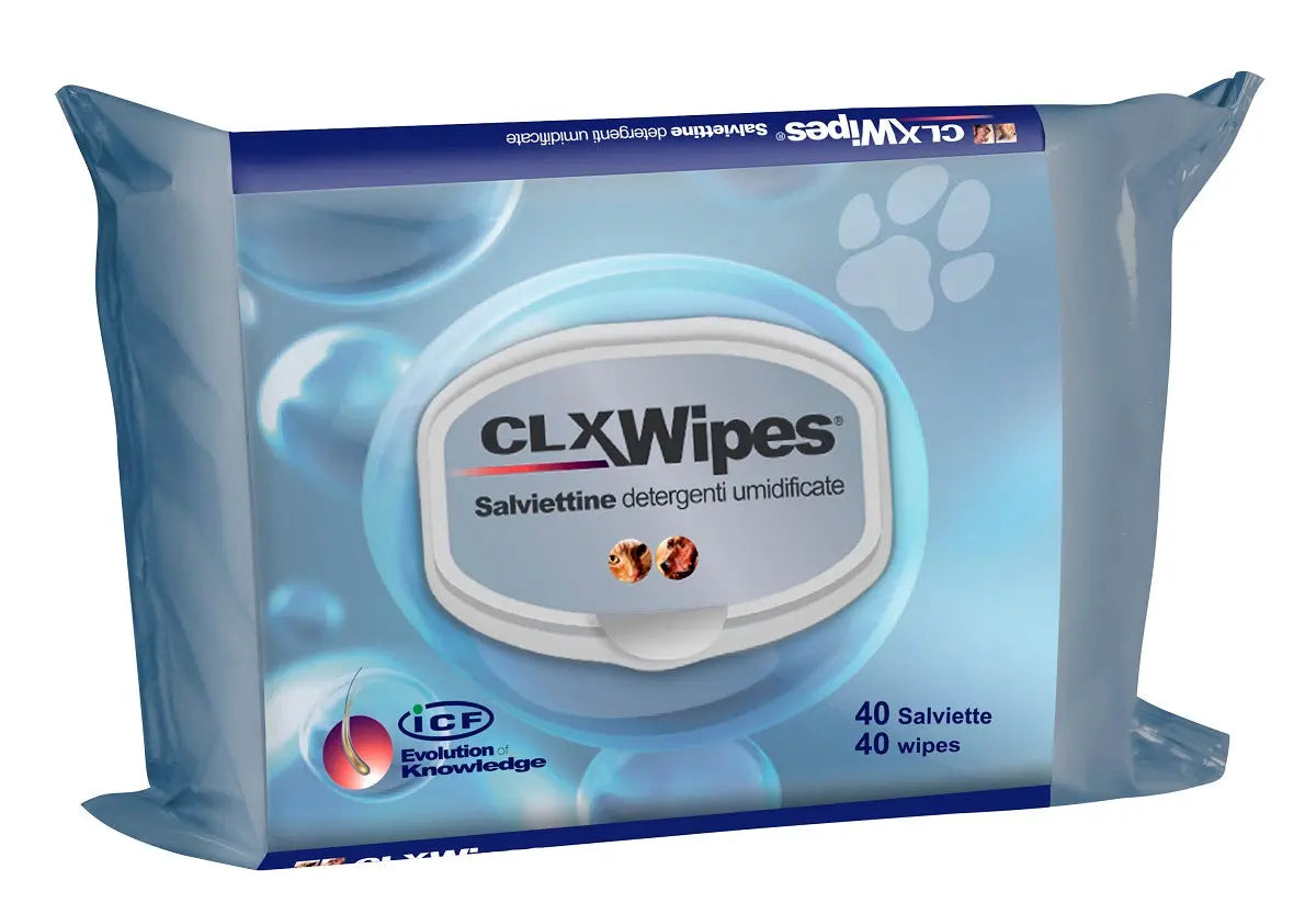 ICF CLX Wipes Salviette Detergenti Umidificate 40 pz Cani e Gatti Drn