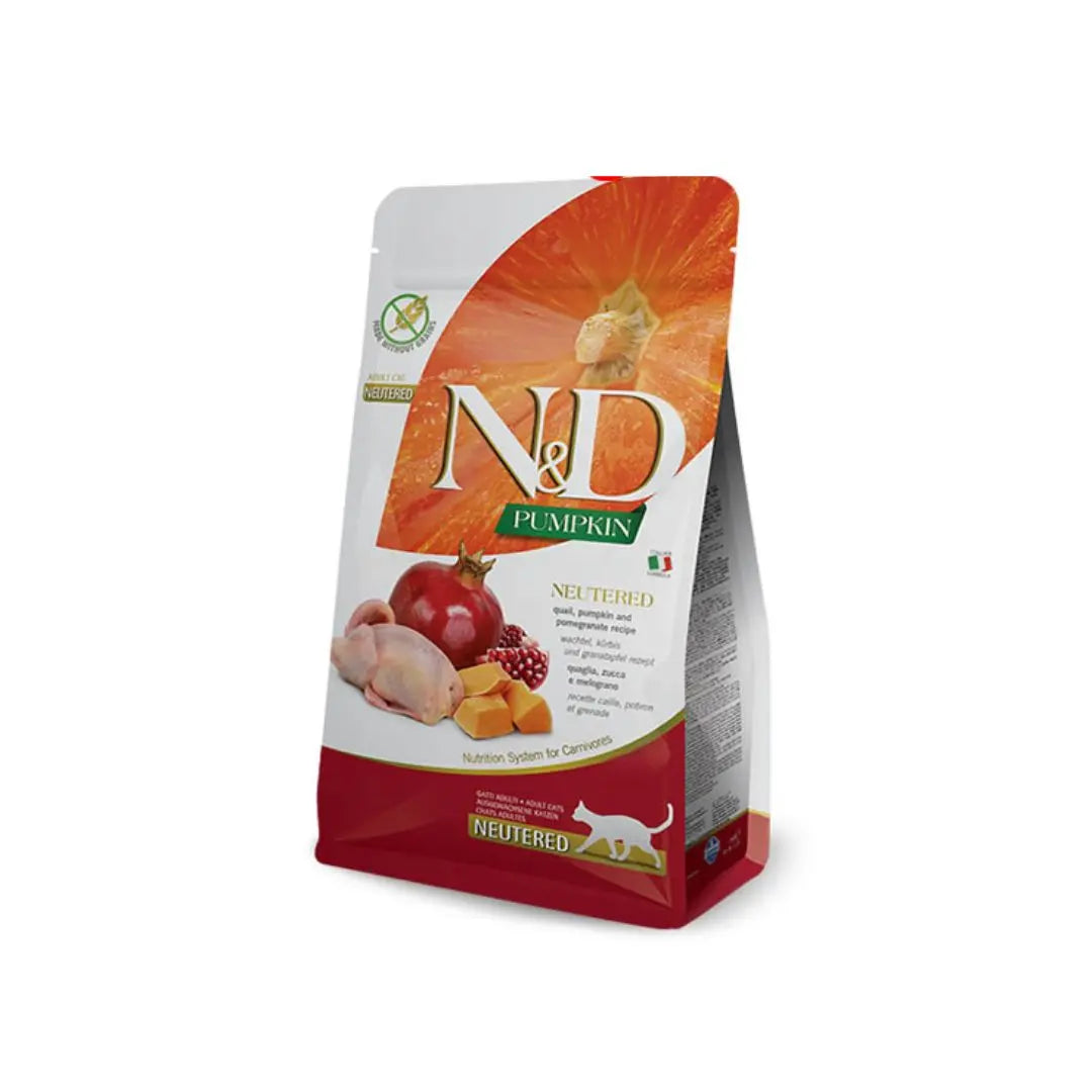 Farmina N&D Pumpkin Neutered Quaglia e Melograno 300g Crocchette Gatti Adulti - Animaliapet