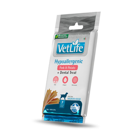 Farmina Snack Cani Vetlife Hypoallergenic Maiale e Patate 110g Medium Maxi