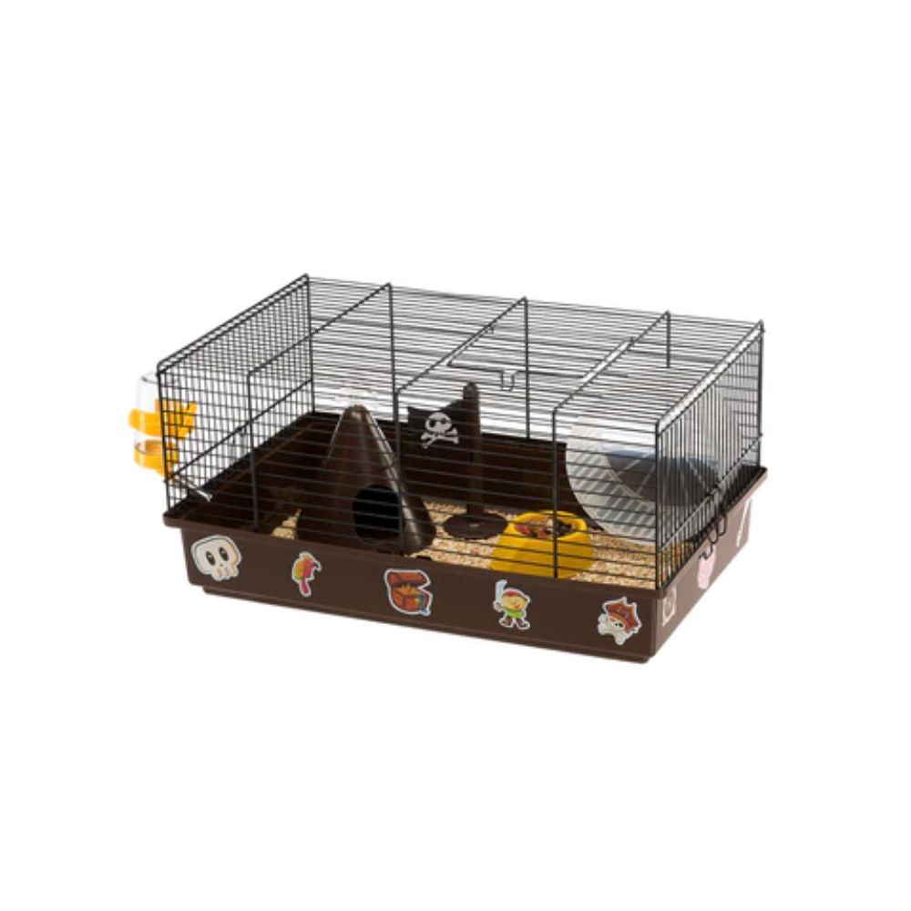 Ferplast Criceti 9 Pirates Nera Gabbia per Criceti 46x29,5x23cm - Animaliapet