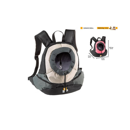 Ferplast Kangoo Small Zaino Grigio Trasportino per Cani e Gatti - Animaliapet