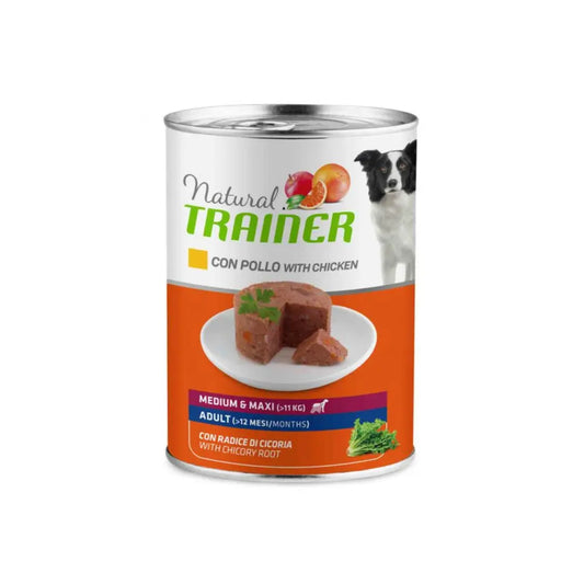 Trainer Natural Pollo Lattina 400g Cani Medium Maxi Adult - Animaliapet