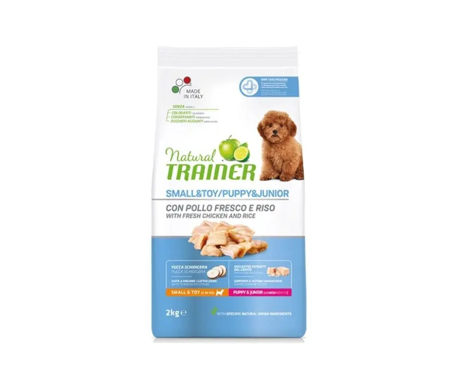 Trainer Natural Mini Puppy Pollo 2Kg Crocchette Cani Cuccioli Small e Toy - Animaliapet