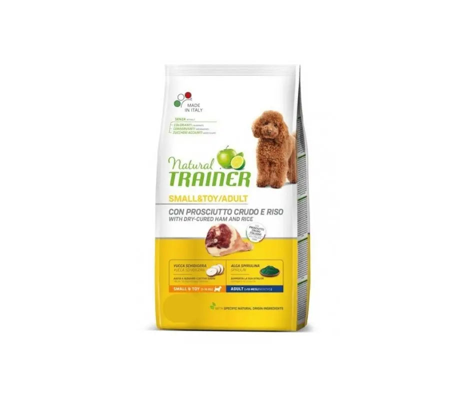 Trainer Natural Prosciutto 2kg Small e Toy Crocchette Cani Adulti - Animaliapet