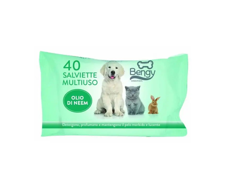 Trixie Bengy Salviette Multiuso Neem 40pz per Cani e GattiSalviette DetergentiAnimaliapet