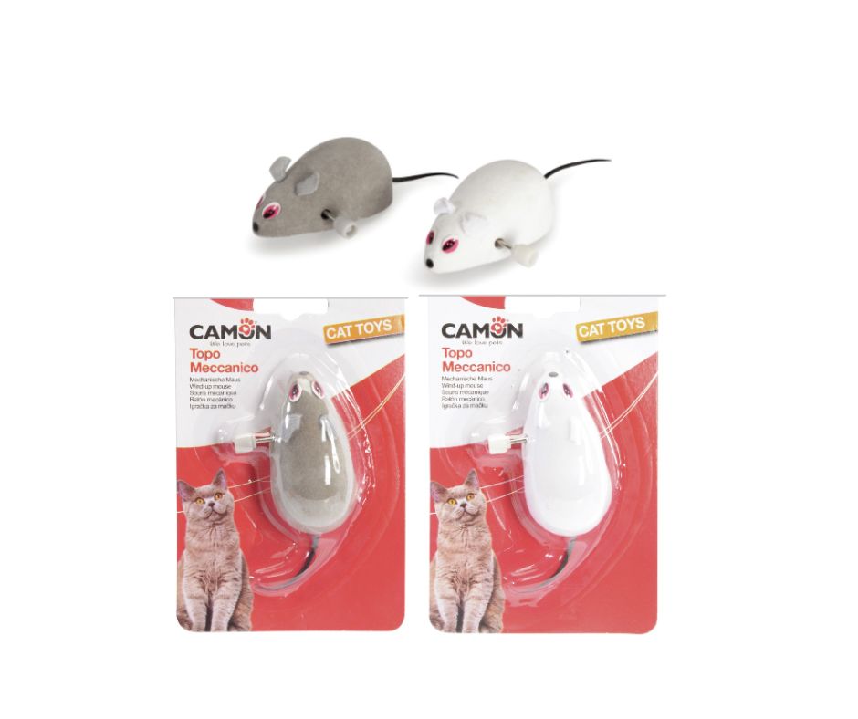 Camon Topo Meccanico Colorato 5cm Gioco per Gatti - Animaliapet