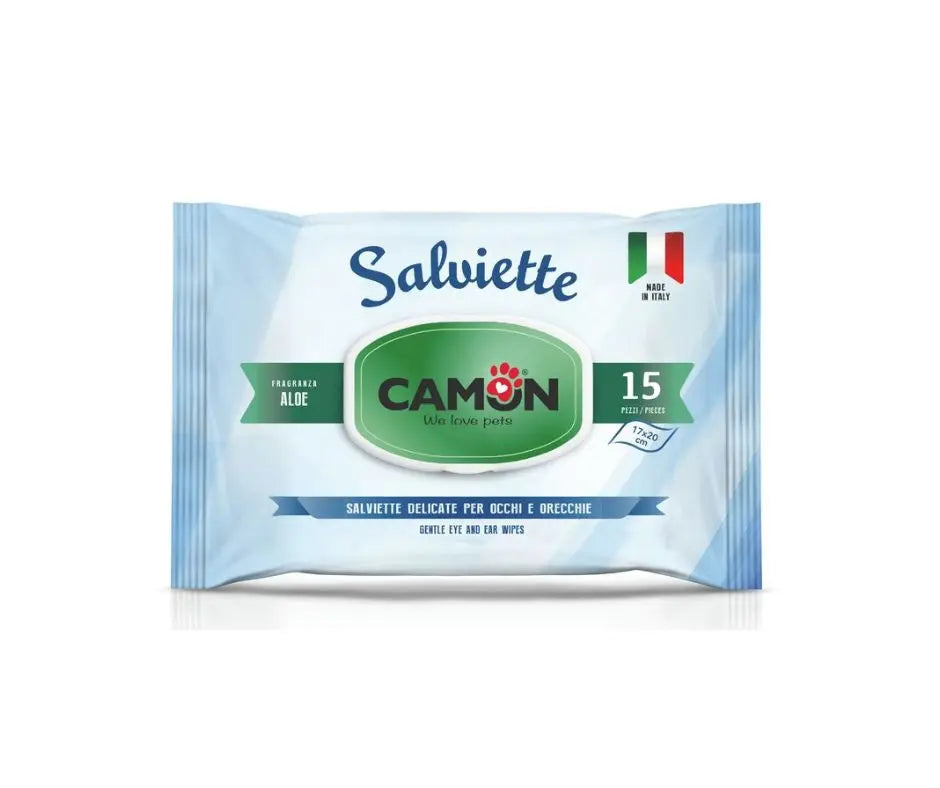 Camon Salviette Detergenti Occhi 15pz Cani e GattiCura OcchiAnimaliapet