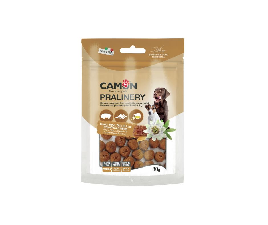 Camon Pralinery Suino Passiflora e Miele 80g Snack Cani - Animaliapet