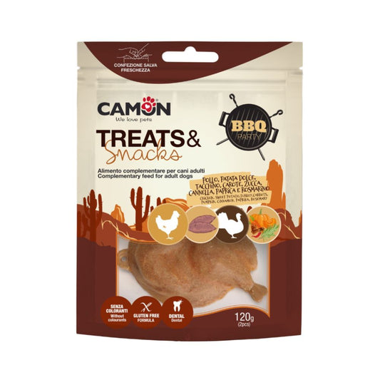 Camon BBQ Party Coscette Pollo e Tacchino 120g Snack per Cani