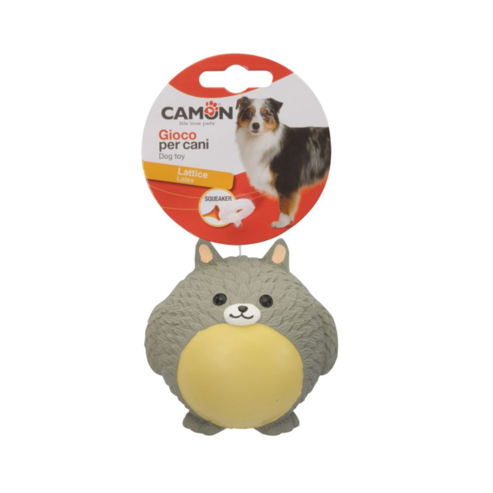 Camon Cincillà in lattice con squeaker 9cm Giochi per Cani