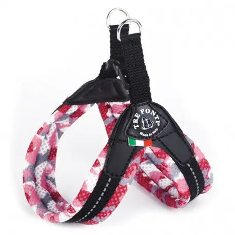 Tre Ponti Pettorina Easy Fit Rete Mimetico Rosa Mis. 1 Cani e Cuccioli - Animaliapet