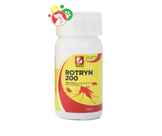 Rotryn 200 Insetticida Liquido per Zanzare, Mosche, Scarafaggi 250ml - Animaliapet