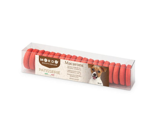 Mordo Patisserie Macarons Rosso 50g Biscotti per Cani - Animaliapet