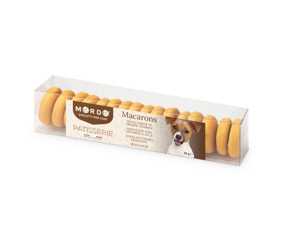 Mordo Patisserie Macarons Arancio 50g Biscotti per Cani - Animaliapet