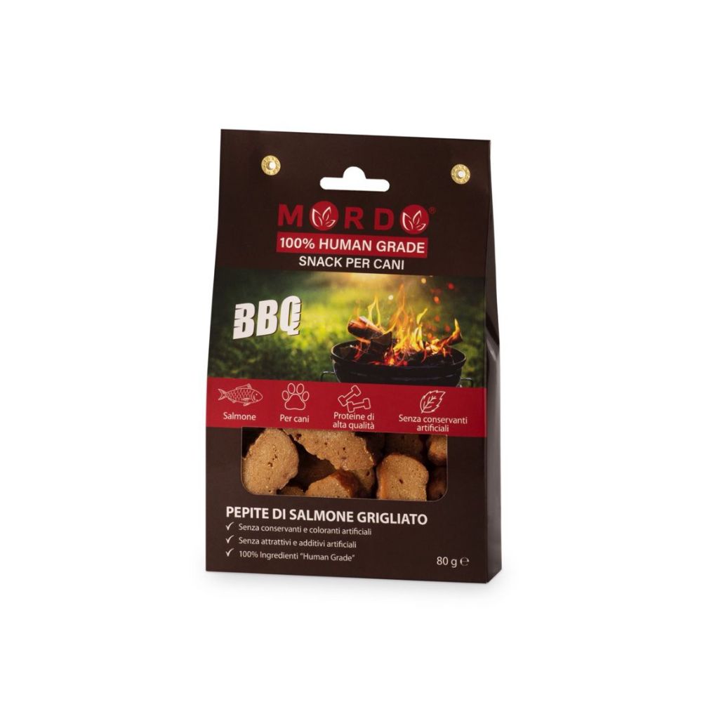 Mordo BBQ Pepite di Salmone Grigliato Snack Cani 80g