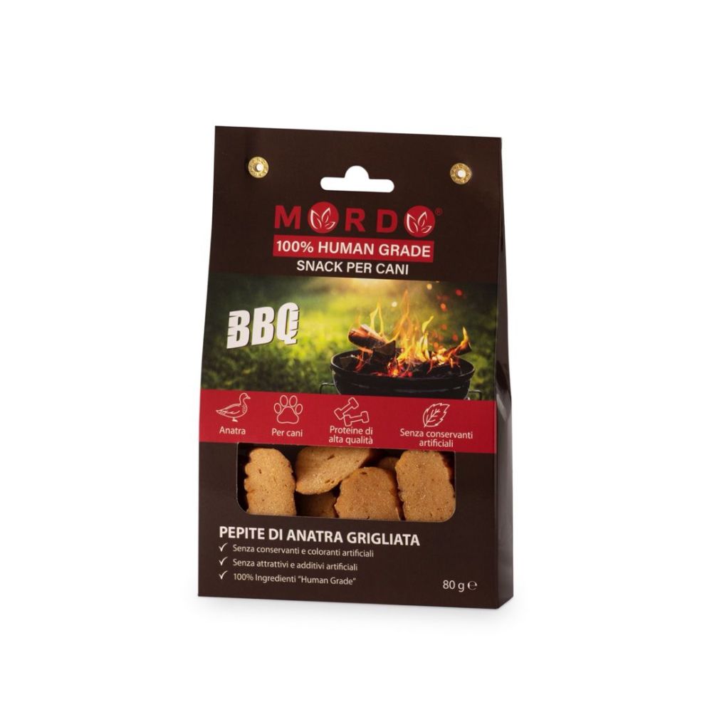 Mordo BBQ Pepite di Anatra Grigliata Snack Cani 80g