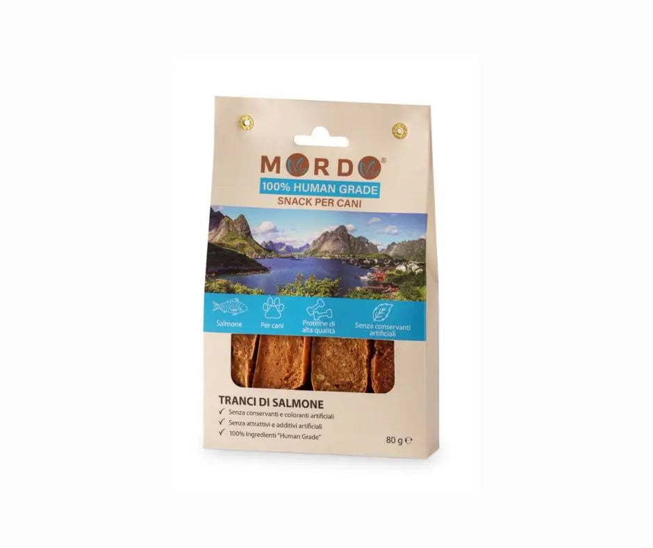 Mordo Tranci di Salmone Snack Cani 80g - Animaliapet