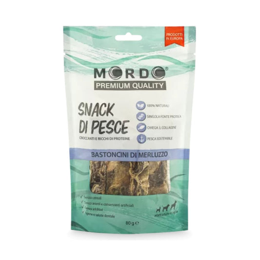 Mordo Bastoncini di merluzzo Snack per Cani 80g