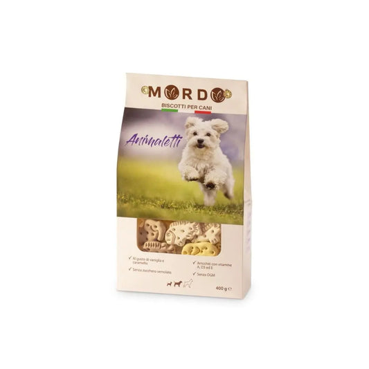 Mordo Biscotti Animaletti Vaniglia e Caramello 400g Snack per Cani - Animaliapet